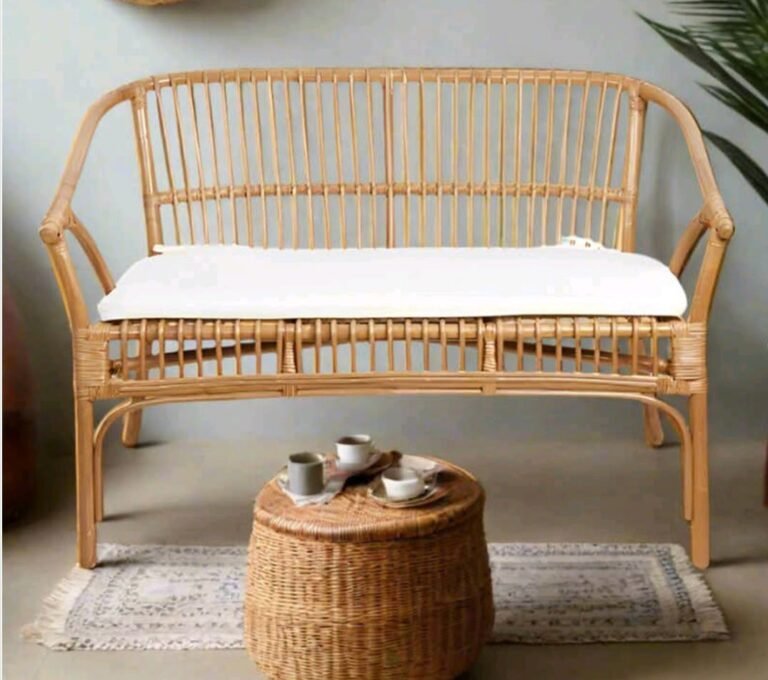 Cane furniture in Thanisandra sofa with table